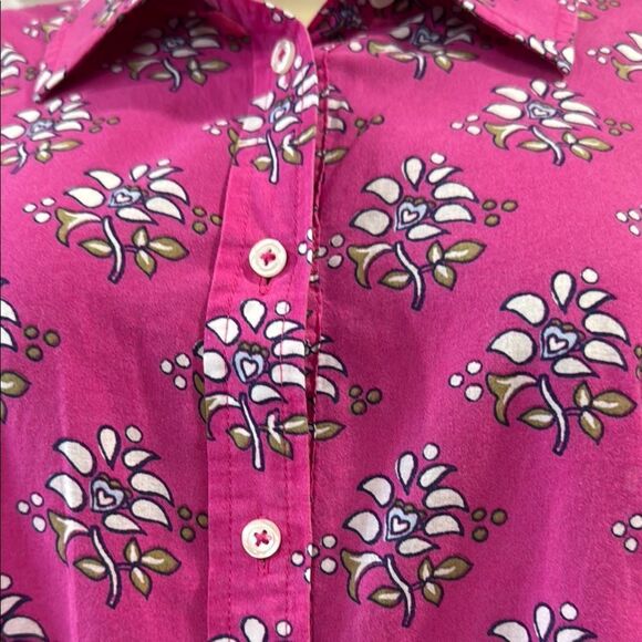 TALBOTS PINK FLORAL SHIRT - Picture 3 of 9